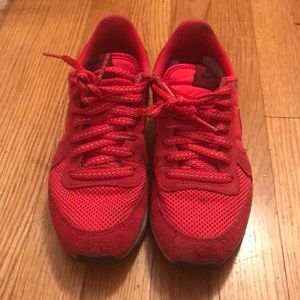 Nike internationalist x j crew red sneakers